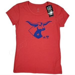 Adidas Official FC Dallas Texas MLS Soccer Cap Sleeve Shirt, Red Heather